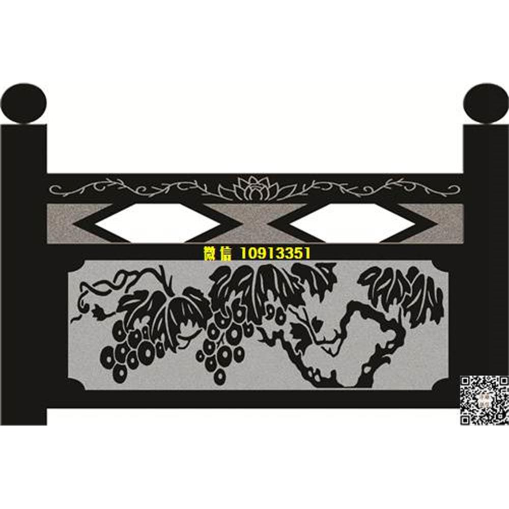 精雕图70葡萄栏板精雕图线雕图线条图单线铣底图_电脑雕刻plt文泰矢量图精雕图浮雕图